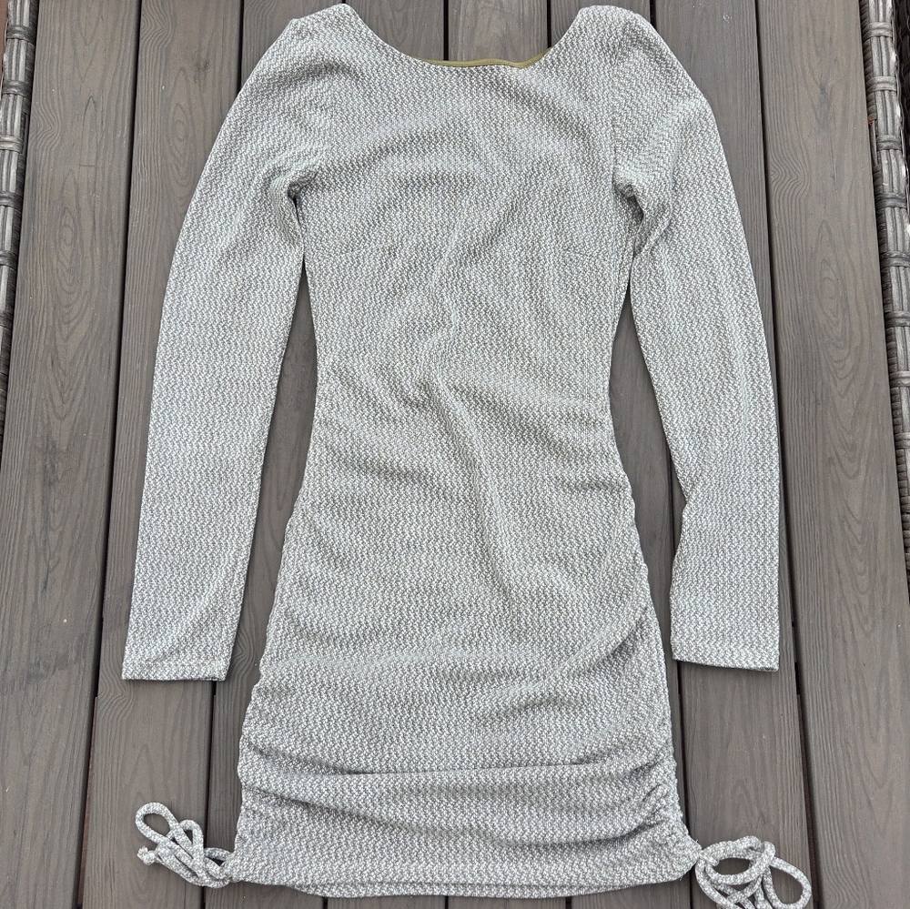 Le Lis Green Patterned Long Sleeve Dress